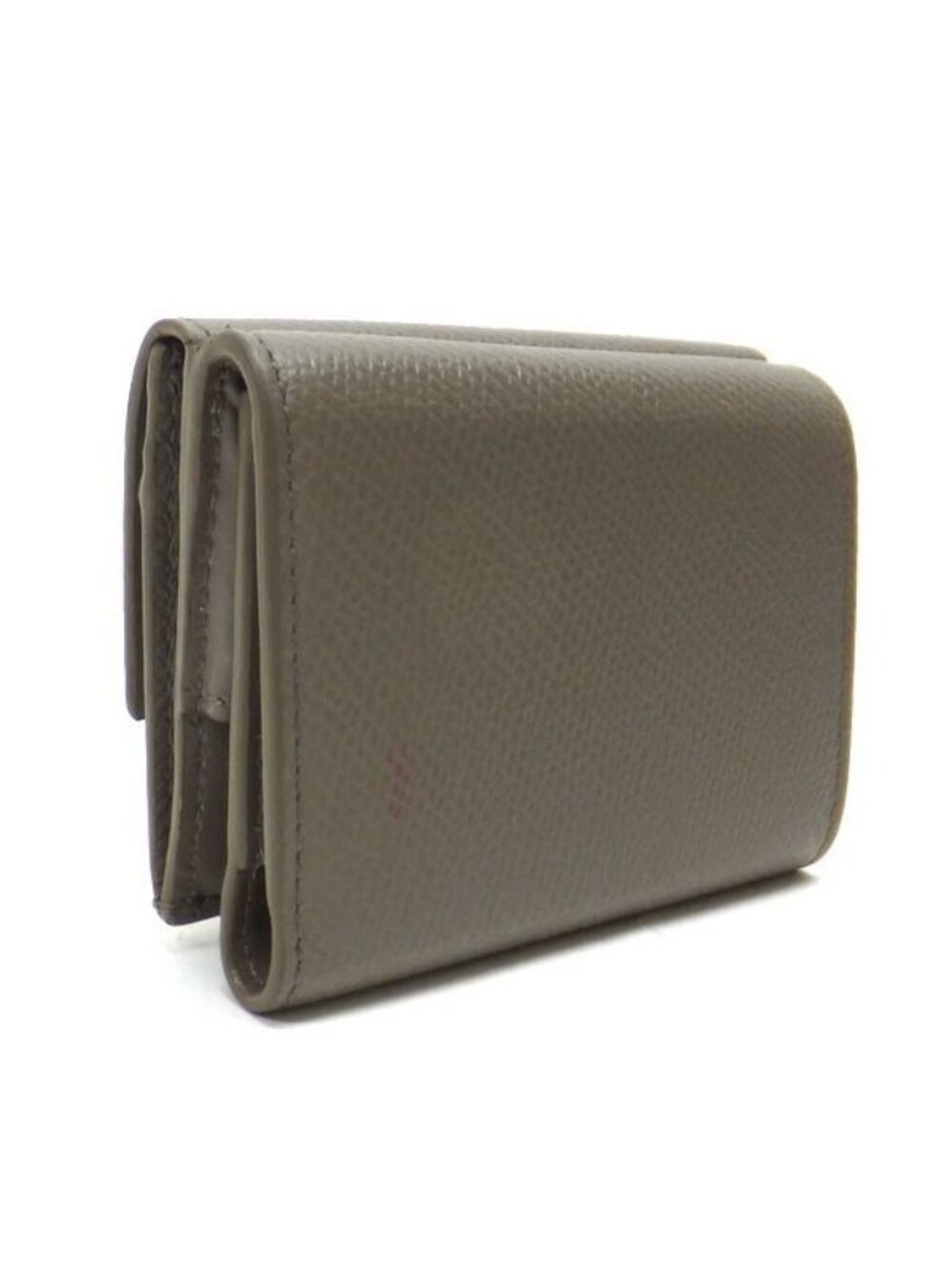 Celine Small Trifold Wallet Leather Gray Gold - Picture 2 of 7